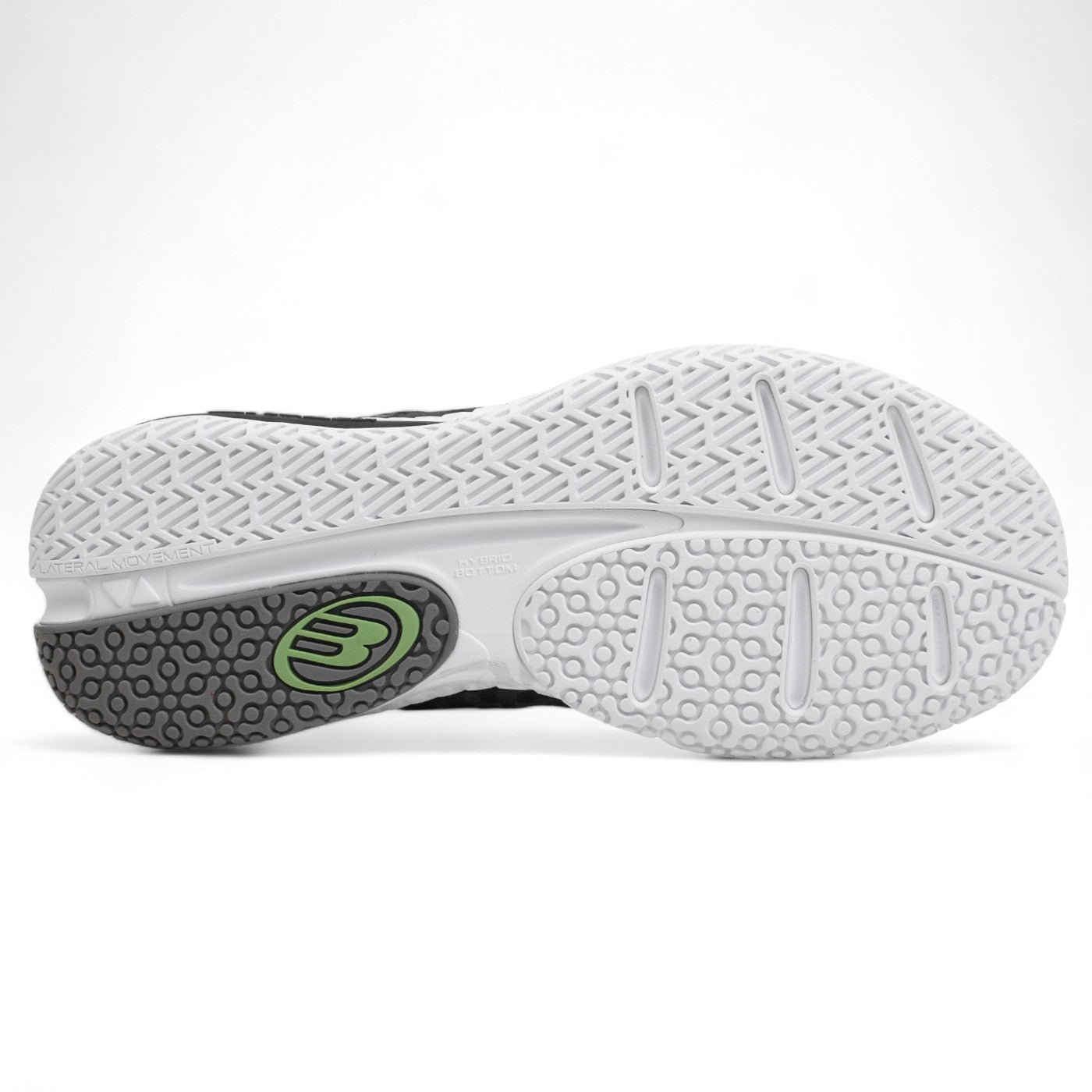 ZAPATILLA BULLPADEL IONIC W 25V NEGRO Y VERDE